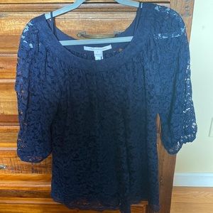 Diane Von Fürstenberg Lace 3/4 Top with tank